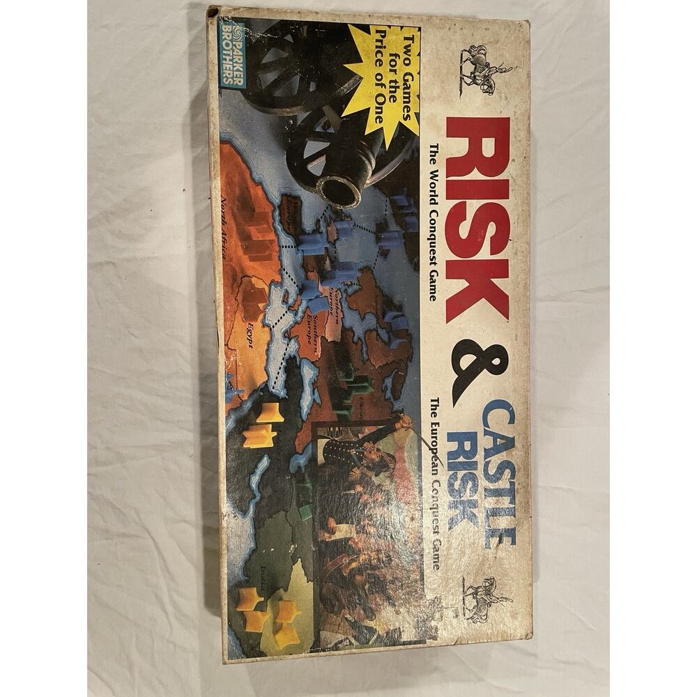 Vtg Castle Risk Risk 2 In 1 Board Game - Picture 1 of 12